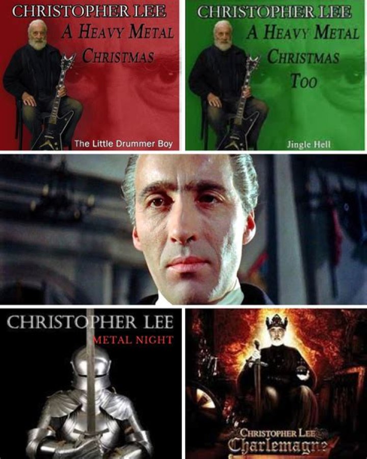 What metal band did Christopher Lee play in?