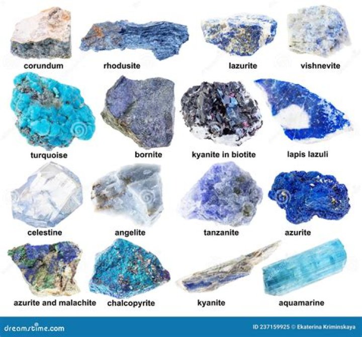 What mineral makes rocks blue?