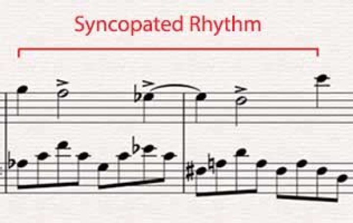 What music uses syncopated rhythms?