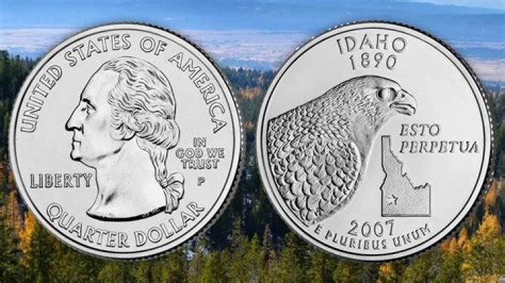 What picture is on the Idaho state quarter?