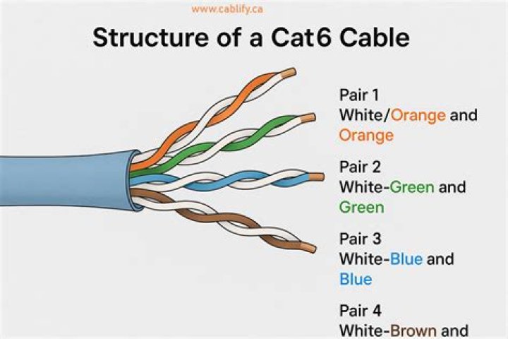 What pins are used in CAT6?