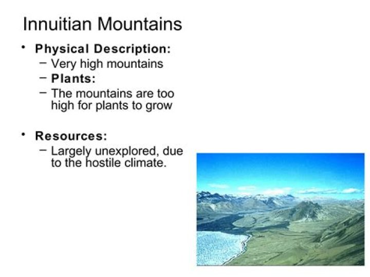 What resources does the Innuitian mountains have?