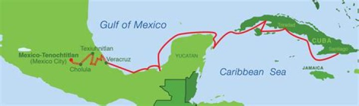 What routes did Hernan Cortes take?