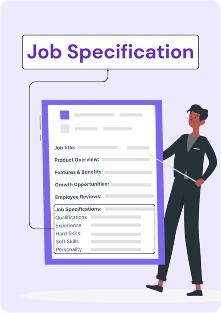 What should be included in a person specification?