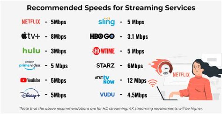 What should connection speed for Netflix be?