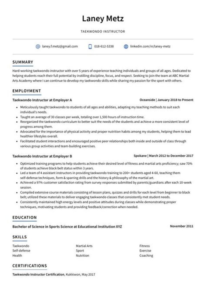 What should I put on my resume for operations?