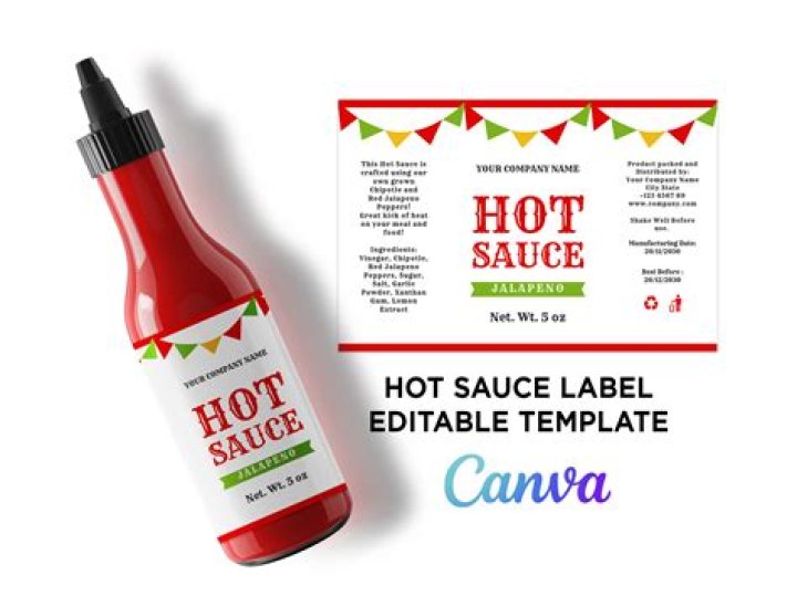 What size are hot sauce labels?