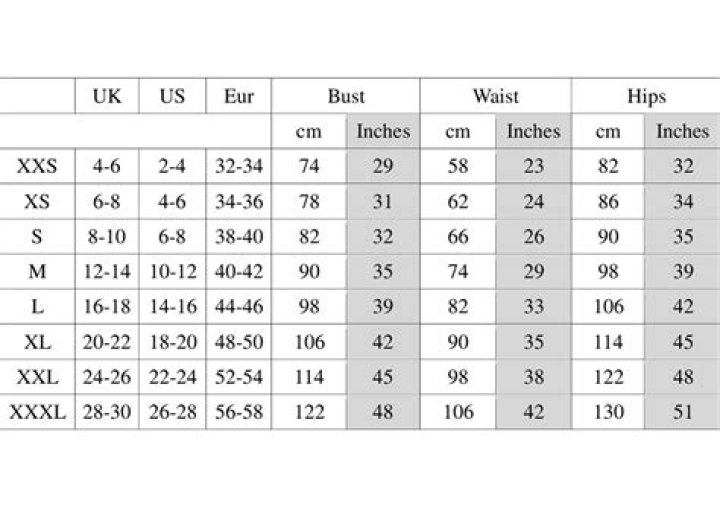 What size is 34 in corset?