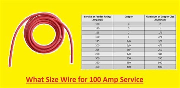 What size wire do I need for a 100 amp service?
