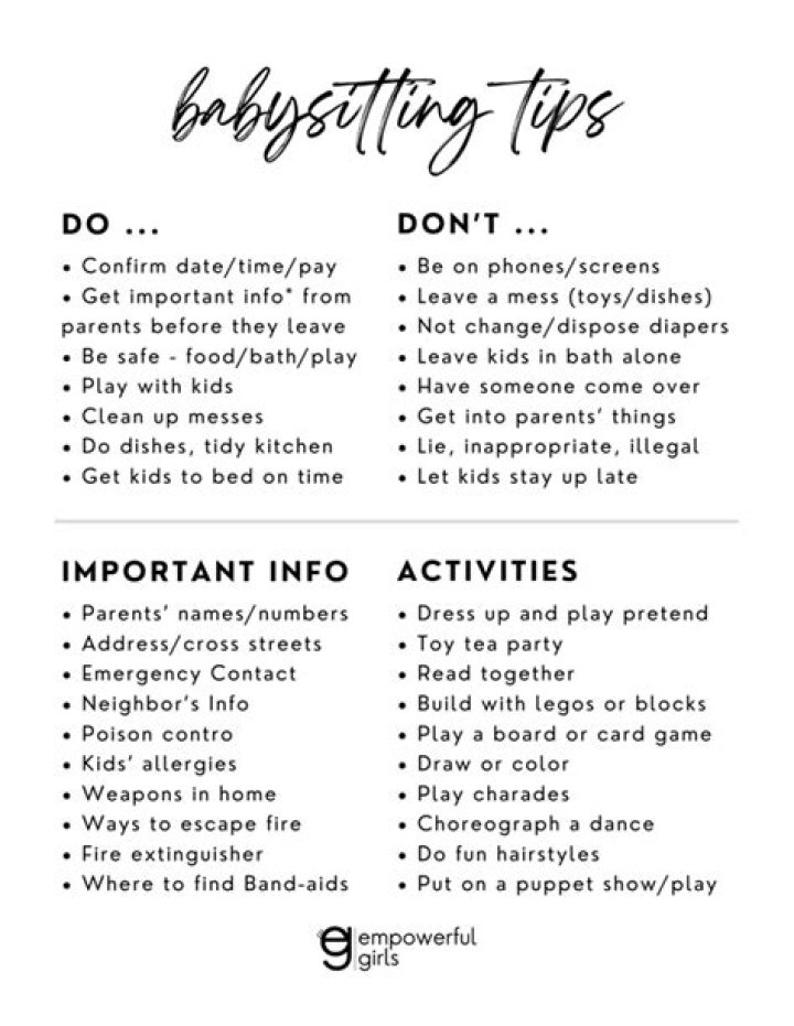 What skills are needed for babysitting?