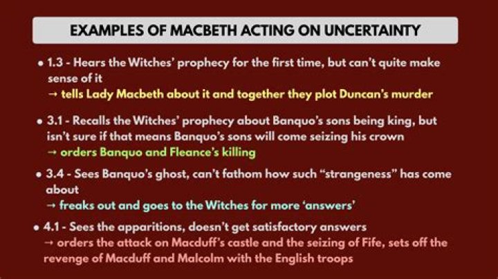 What techniques are used in Macbeth?