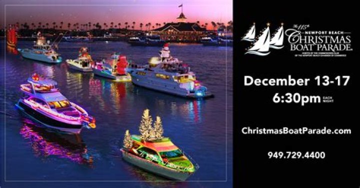 What time does the boat parade start in Newport Beach?