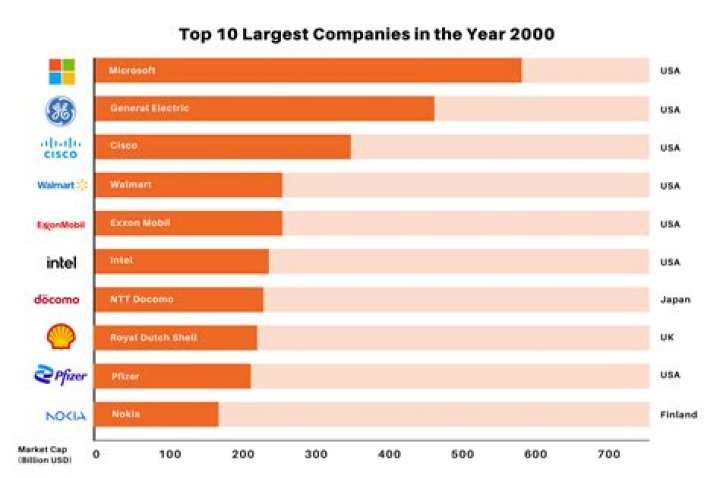 What was the biggest company in 2000?