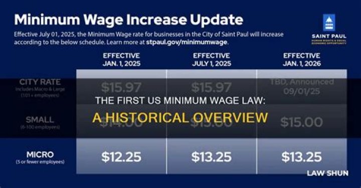 What was the first minimum wage law?