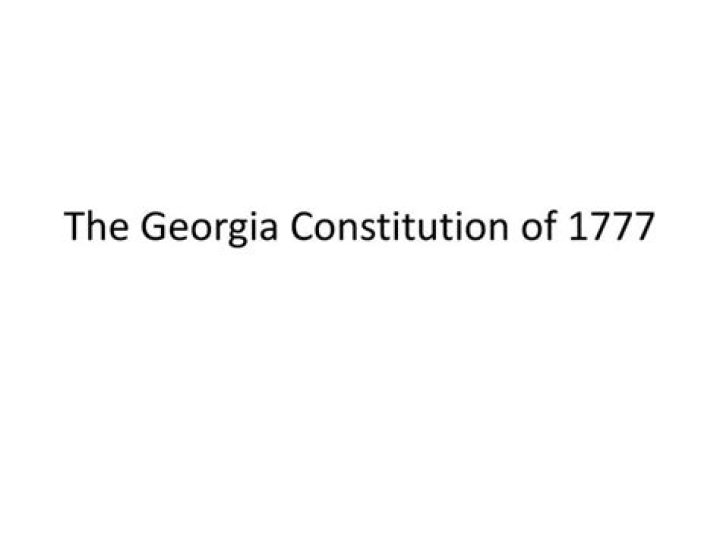What was the Georgia Constitution of 1777?
