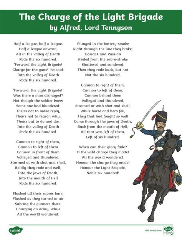 What was the Light Brigade written about?