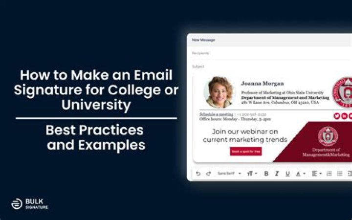 Whats a good email signature for a college student?