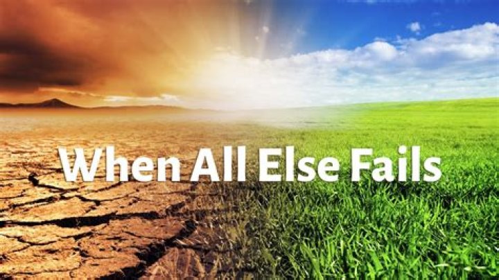 When all else fails there is God?