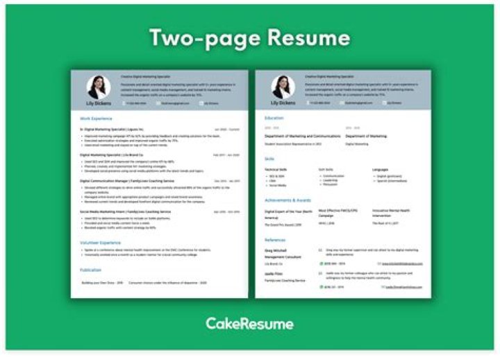 When can my resume be 2 pages?