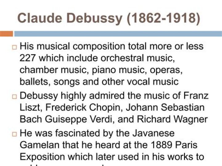 When did Claude Debussy compose reverie?