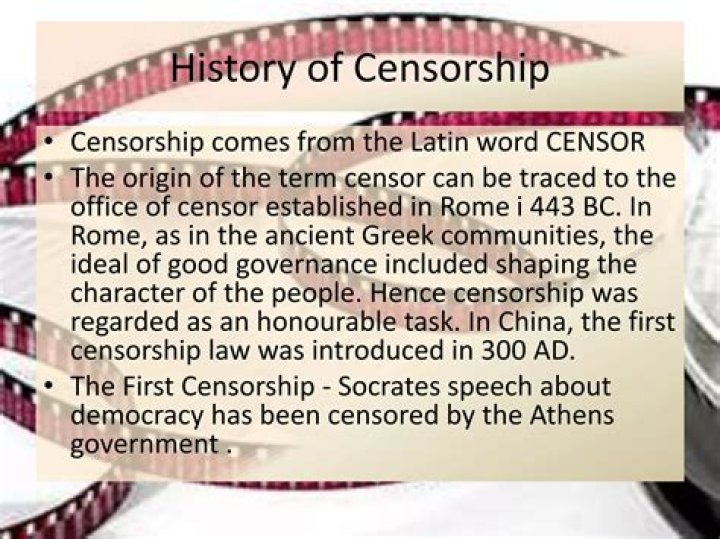 When was censorship first used?