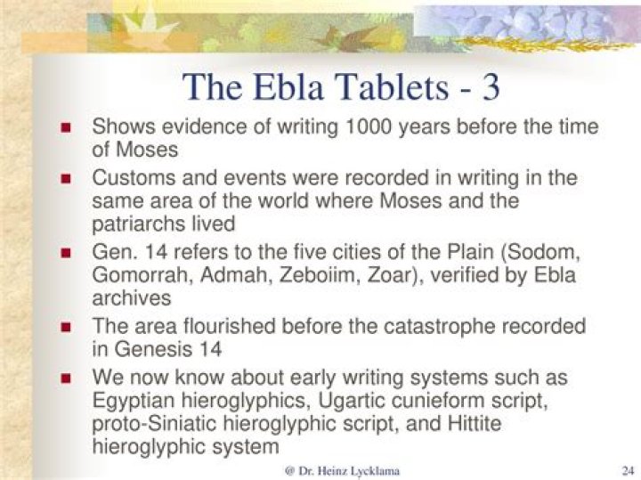 Where are Ebla tablets found?