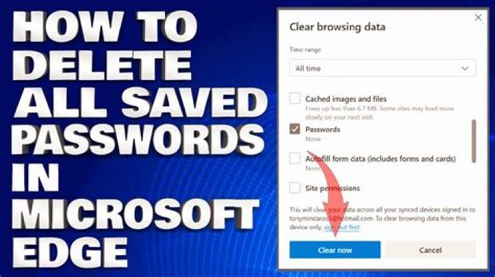 Where can I delete saved passwords?