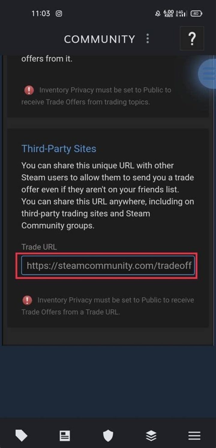 Where can I find my 2020 trade URL?