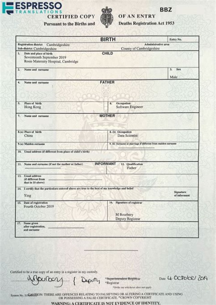 Where can I translate a birth certificate to English?
