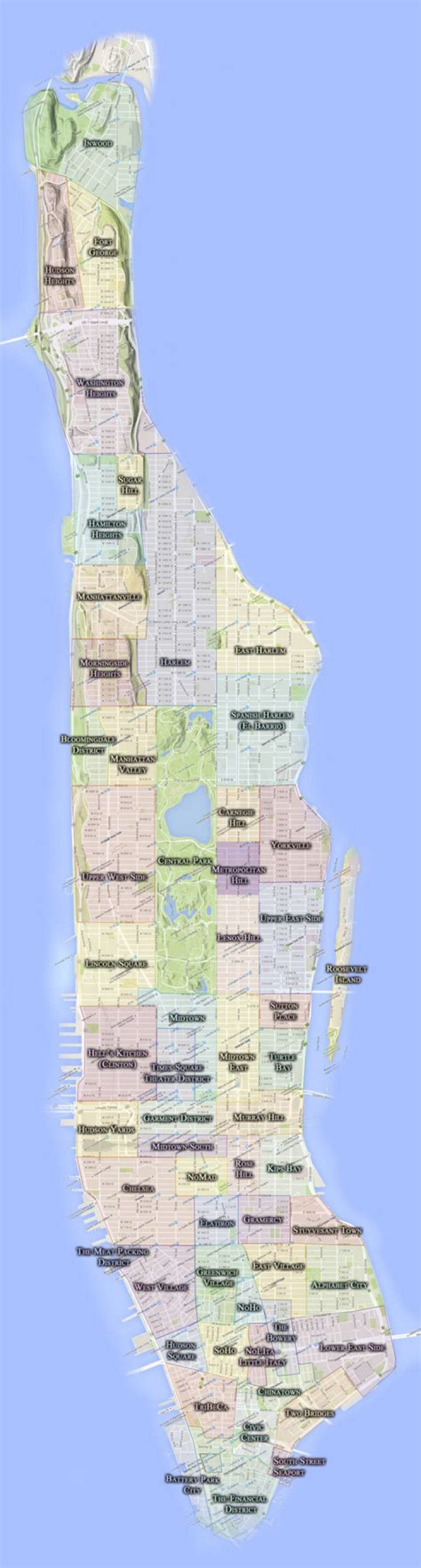 Where do artists live in Manhattan?