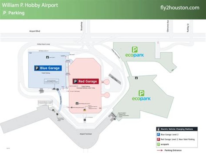 Where do you park when flying out of Hobby Airport?