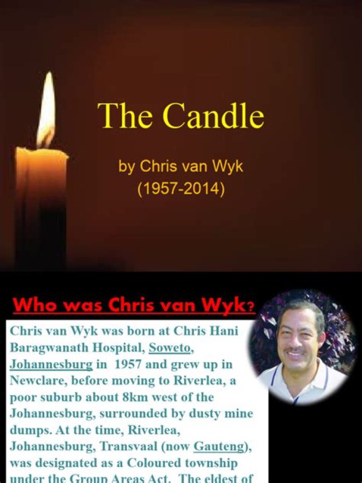 Where does Christopher Van Wyk come from?