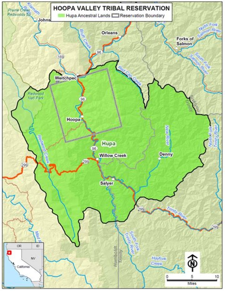 Where is Hoopa Valley California?