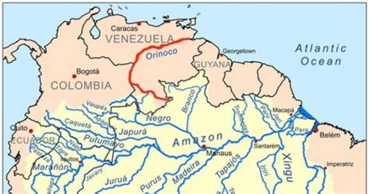 Where is Orinoco river in South America?