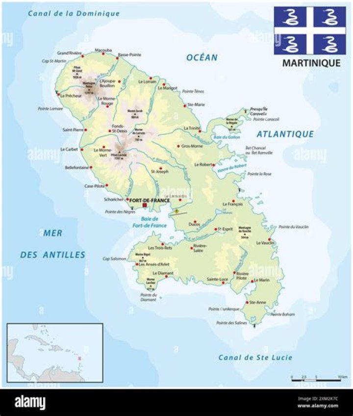 Where is the French island of Martinique?
