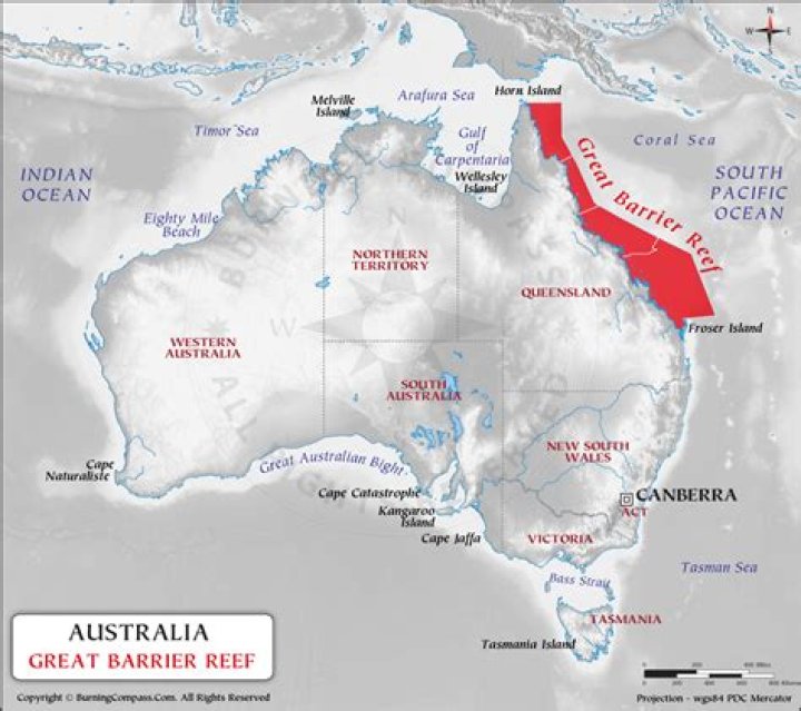 Where is the Great Barrier Reef located geographically?
