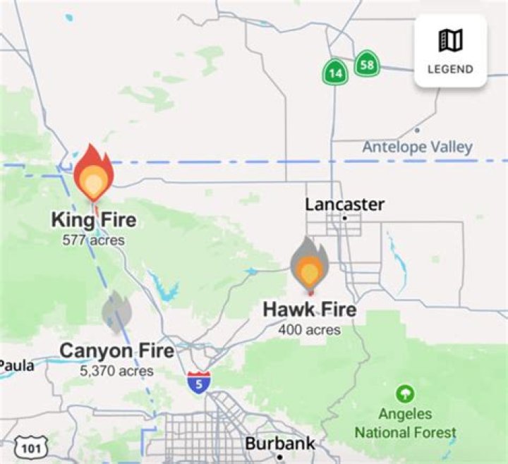 Where is the king fire located?