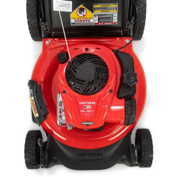 Where is the model number on a Craftsman push mower?