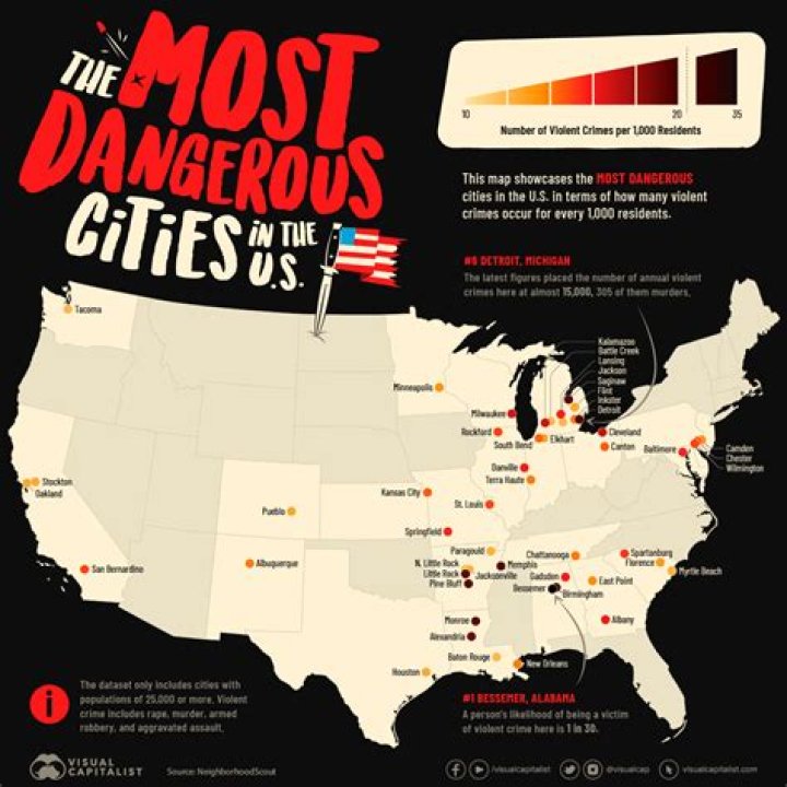 Where is the most crime in Illinois?