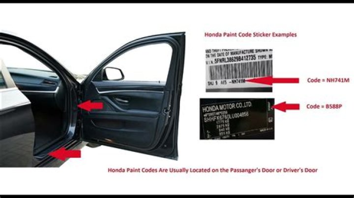 Where is the paint code on a 2006 Toyota Sienna?