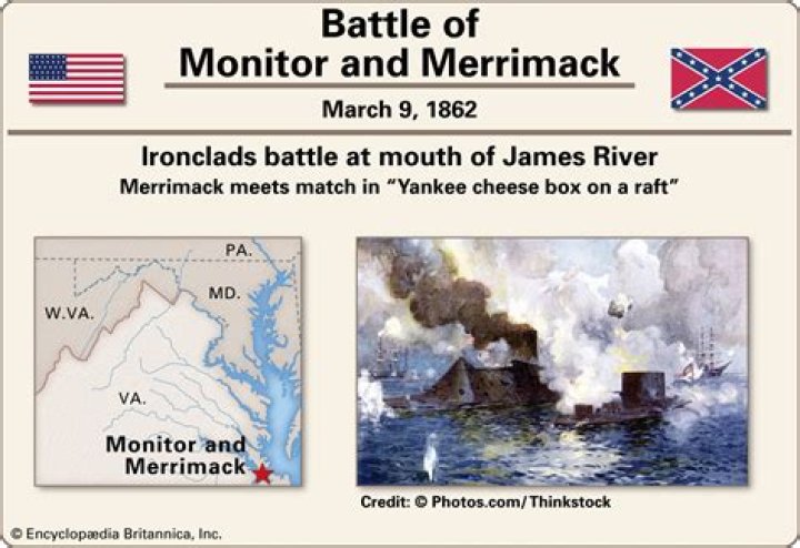 Where was the Monitor vs Merrimack battle?