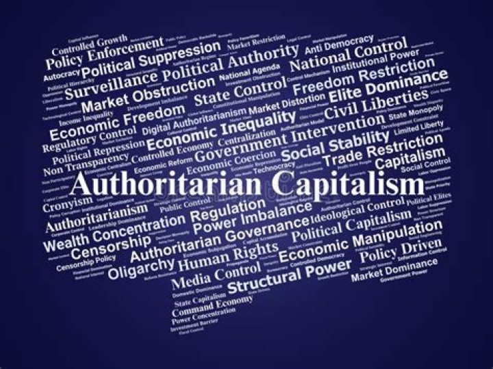 Which country currently practices authoritarian capitalism?