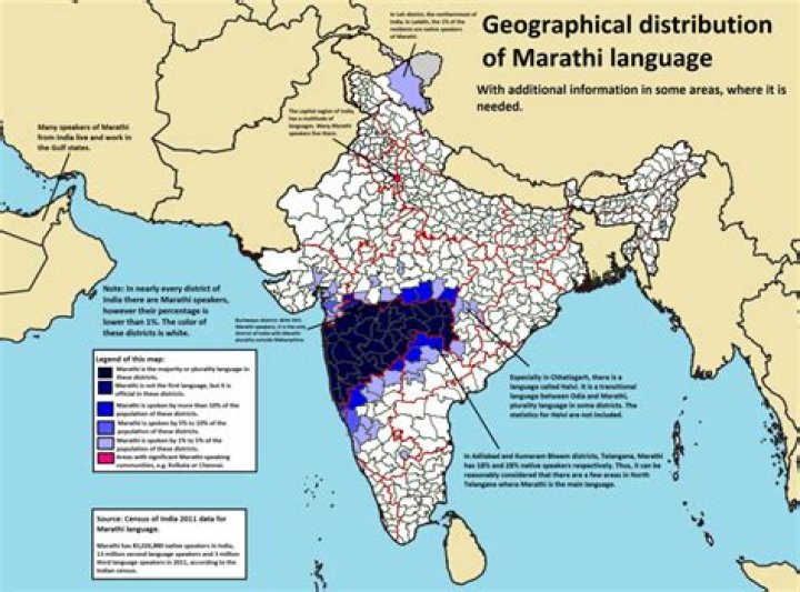 Which country speak Marathi language?