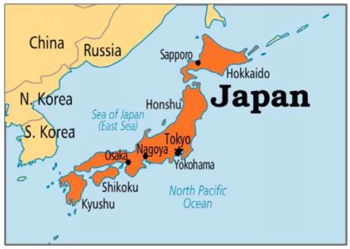 Which island is located between Russia and Japan?