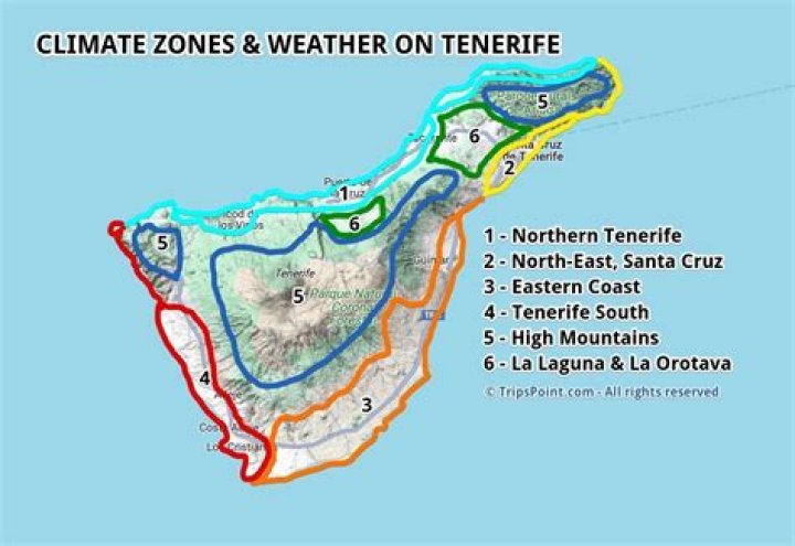 Which part of Tenerife gets the best weather?