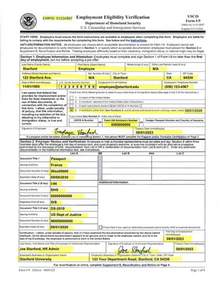 Who can fill out immigration forms?
