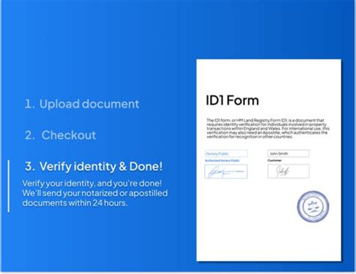 Who can verify my ID1 form?