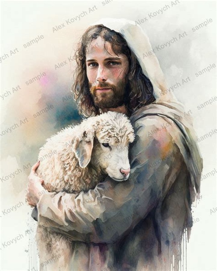 Who drew Jesus holding lamb?