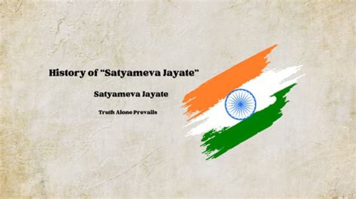 Who gave the slogan Satyamev Jayate?