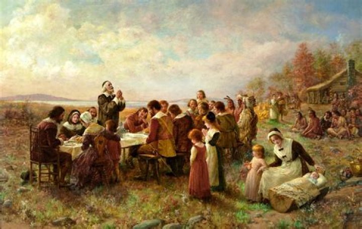 Who painted the first Thanksgiving picture?